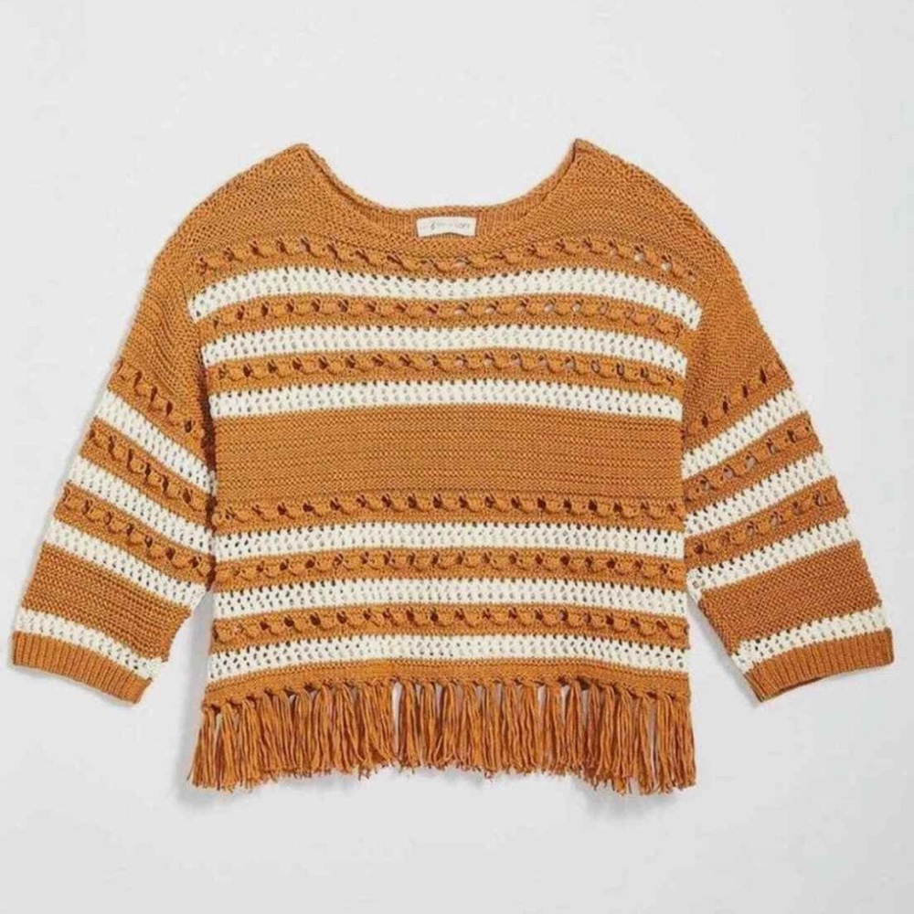 Lou & Grey Knit Fringe Sweater. Never worn, like new.